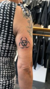 Nuclear tattoo radiation danger atomic tatoeage Groningen